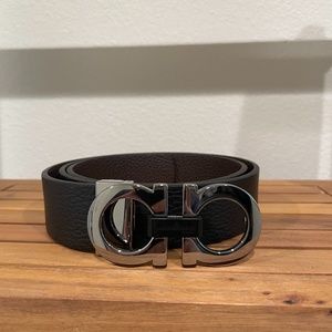 Reversible, soft leather belt